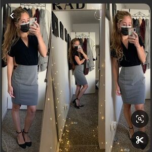 Express like new pencil skirt size 0 grey